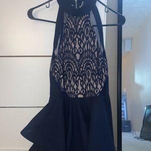 Navy lace dress